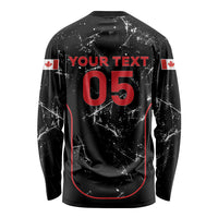 Custom Canada Football 2026 Long Sleeve Shirt Go Les Rouges