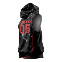 Custom Canada Football 2026 Sleeveless Hoodie Go Les Rouges