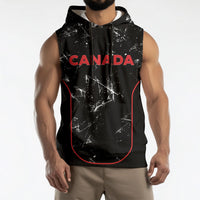 Custom Canada Football 2026 Sleeveless Hoodie Go Les Rouges