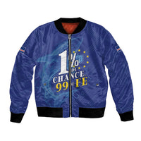 Custom Cape Verde Football Bomber Jacket Blue Sharks Still Undefeated