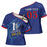 Custom Cape Verde Football Cross Shoulder Shirt Blue Sharks Still Undefeated