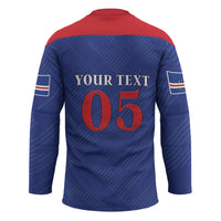 Custom Cape Verde Football Hockey Jersey Blue Sharks Still Undefeated