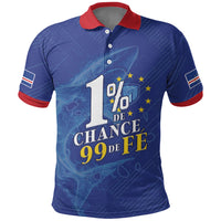 Custom Cape Verde Football Polo Shirt Blue Sharks Still Undefeated