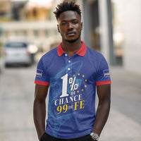 Custom Cape Verde Football Polo Shirt Blue Sharks Still Undefeated