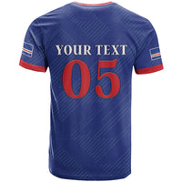 Custom Cape Verde Football T shirt Blue Sharks Still Undefeated