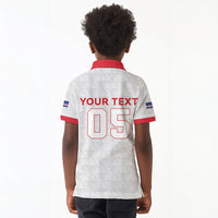 Custom Cabo Verde Kid Polo Shirt Blue Sharks Fear No Giants