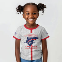 Custom Cabo Verde Kid T shirt Blue Sharks Fear No Giants