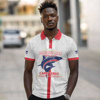 Custom Cabo Verde Polo Shirt Blue Sharks Fear No Giants