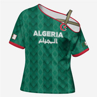 Custom Algeria Football 2026 Cross Shoulder Shirt Algerian Geometric Patterns
