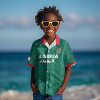 Custom Algeria Football 2026 Kid Hawaiian Shirt Algerian Geometric Patterns
