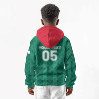 Custom Algeria Football 2026 Kid Hoodie Algerian Geometric Patterns