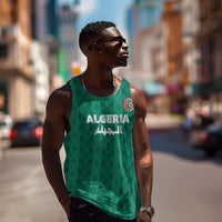 Custom Algeria Football 2026 Men Tank Top Algerian Geometric Patterns
