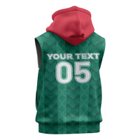 Custom Algeria Football 2026 Sleeveless Hoodie Algerian Geometric Patterns