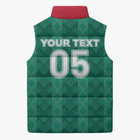 Custom Algeria Football 2026 Sleeveless Puffer Jacket Algerian Geometric Patterns