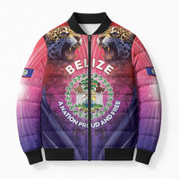 Belize 44th Independence Anniversary Bomber Puffer Jacket Stronger Together Rising Forever - Wonder Print Shop