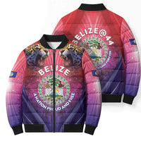 Belize 44th Independence Anniversary Bomber Puffer Jacket Stronger Together Rising Forever - Wonder Print Shop