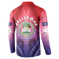 Belize 44th Independence Anniversary Button Sweatshirt Stronger Together Rising Forever - Wonder Print Shop