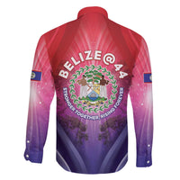 Belize 44th Independence Anniversary Family Matching Off The Shoulder Long Sleeve Dress and Hawaiian Shirt Stronger Together Rising Forever - Wonder Print Shop