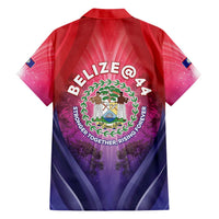 Belize 44th Independence Anniversary Family Matching Short Sleeve Bodycon Dress and Hawaiian Shirt Stronger Together Rising Forever - Wonder Print Shop