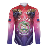 Belize 44th Independence Anniversary Long Sleeve Button Shirt Stronger Together Rising Forever - Wonder Print Shop