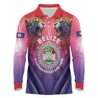 Belize 44th Independence Anniversary Long Sleeve Polo Shirt Stronger Together Rising Forever - Wonder Print Shop