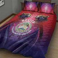Belize 44th Independence Anniversary Quilt Bed Set Stronger Together Rising Forever - Wonder Print Shop