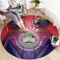 Belize 44th Independence Anniversary Round Carpet Stronger Together Rising Forever - Wonder Print Shop