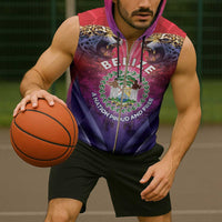 Belize 44th Independence Anniversary Sleeveless Zip Hoodie Stronger Together Rising Forever - Wonder Print Shop