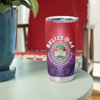 Belize 44th Independence Anniversary Tumbler Cup Stronger Together Rising Forever - Wonder Print Shop