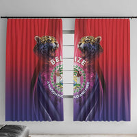 Belize 44th Independence Anniversary Window Curtain Stronger Together Rising Forever - Wonder Print Shop