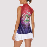Belize 44th Independence Anniversary Women Sleeveless Polo Shirt Stronger Together Rising Forever - Wonder Print Shop