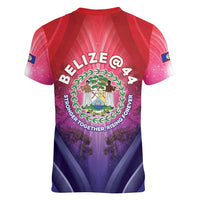 Belize 44th Independence Anniversary Women V-Neck T-Shirt Stronger Together Rising Forever - Wonder Print Shop