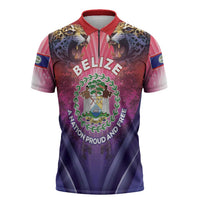 Belize 44th Independence Anniversary Zipper Polo Shirt Stronger Together Rising Forever - Wonder Print Shop