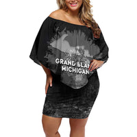 Pray For Michigan Family Matching Off Shoulder Short Dress and Hawaiian Shirt No More Violence - Wonder Print Shop