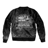 Pray For Michigan Sleeve Zip Bomber Jacket No More Violence - Wonder Print Shop