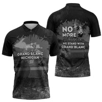 Pray For Michigan Zipper Polo Shirt No More Violence - Wonder Print Shop