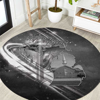 Pray For Grand Blanc Round Carpet Pray For Liberty - Wonder Print Shop