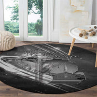 Pray For Grand Blanc Round Carpet Pray For Liberty - Wonder Print Shop