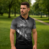 Pray For Grand Blanc Zipper Polo Shirt Pray For Liberty - Wonder Print Shop