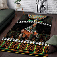 Ivory Coast Festival Of Masks Area Rug Traditional Zaouli Dance LT05 - Wonder Print Shop