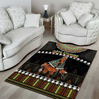 Ivory Coast Festival Of Masks Area Rug Traditional Zaouli Dance LT05 - Wonder Print Shop