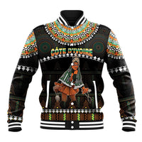 Ivory Coast Festival Of Masks Baseball Jacket Traditional Zaouli Dance LT05 - Wonder Print Shop