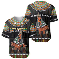 Ivory Coast Festival Of Masks Baseball Jersey Traditional Zaouli Dance LT05 - Wonder Print Shop