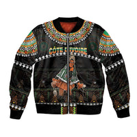 Ivory Coast Festival Of Masks Bomber Jacket Traditional Zaouli Dance LT05 - Wonder Print Shop