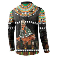 Ivory Coast Festival Of Masks Button Sweatshirt Traditional Zaouli Dance LT05 - Wonder Print Shop