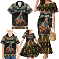 Ivory Coast Festival Of Masks Family Matching Mermaid Dress and Hawaiian Shirt Traditional Zaouli Dance LT05 - Wonder Print Shop