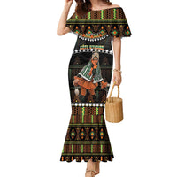 Ivory Coast Festival Of Masks Family Matching Mermaid Dress and Hawaiian Shirt Traditional Zaouli Dance LT05 - Wonder Print Shop