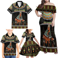 Ivory Coast Festival Of Masks Family Matching Off Shoulder Maxi Dress and Hawaiian Shirt Traditional Zaouli Dance LT05 - Wonder Print Shop