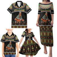 Ivory Coast Festival Of Masks Family Matching Puletasi and Hawaiian Shirt Traditional Zaouli Dance LT05 - Wonder Print Shop