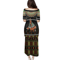 Ivory Coast Festival Of Masks Family Matching Puletasi and Hawaiian Shirt Traditional Zaouli Dance LT05 - Wonder Print Shop